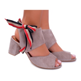 Læder Kvinder Sandaler Maciejka On A Heel Beige 04038-04