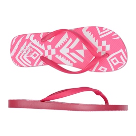 Lu Boo | Pink Aztec Havanna flip -flops til kvinder lyserød
