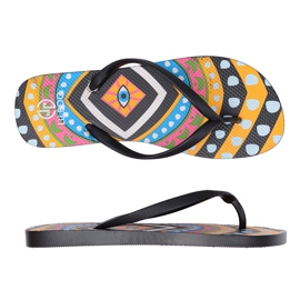Lu Boo | Pin-up sorte Aztec Havanna flip-flops flerfarvet