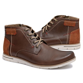 Neex Mænds varme læderstøvler Fresco Brown brun