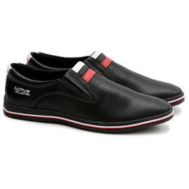 Joker Læder mænds sorte slip-on sko Mello
