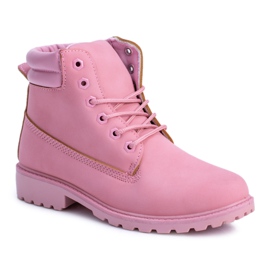 SEA Pastel Timber støvler til kvinder Powder Pink Lucy lyserød