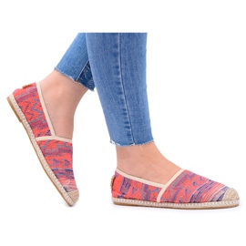 Lu Boo | Kvinders hør Espadrilles Aztec Coral Bimbi lyserød