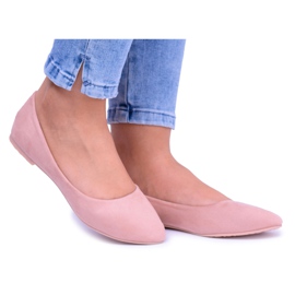 PS1 Pink Dame Ballerinas Suede Bueno lyserød