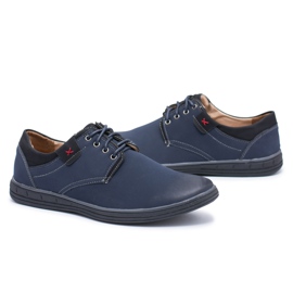 Mænds Delgado Navy Blue Brogues marine blå