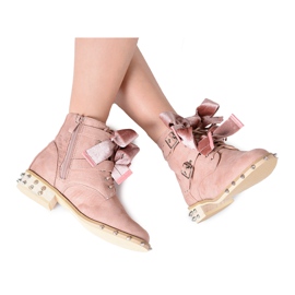 Lu Boo | Børnesko med studs buer LittleCamila Powder Pink lyserød