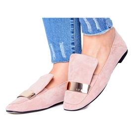 Loafers til kvinder med en tallerken Golden Lordsy Lu Boo Harlem lyserød
