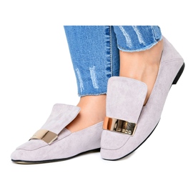 Dame Loafers Grå Med en tallerken Golden Lordsy Lu Boo Harlem