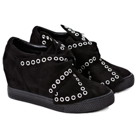 Dame sneakers Wedges Lu Boo Black Margo sort