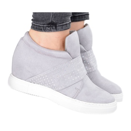 Dame Sneakers Grå Lu Boo Pailletter PinkSugar