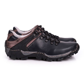 Bednarek Polish Shoes Herre Trekkingsko i læder Filippo marine blå