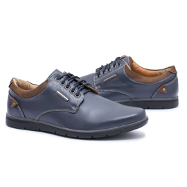 Mænds Efrato Navy Blue Brogues marine blå