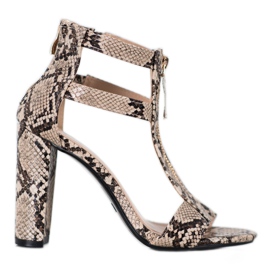 Seastar Sandaler med lynlås beige flerfarvet