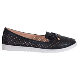 Weide Åbne loafers med glitter sort