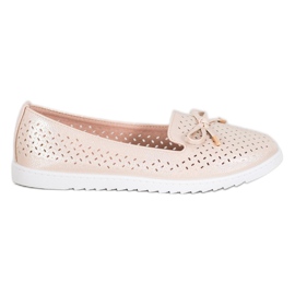 Weide Åbne loafers med glitter brun