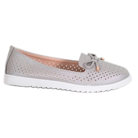 Weide Åbne loafers med glitter grå