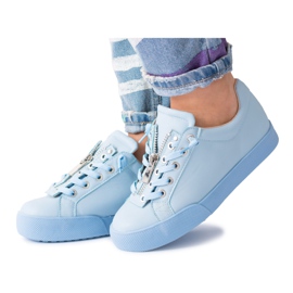 Vices Laster | Kvinders blå Lolita lynlås sneakers