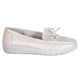 SHELOVET Komfortable loafers gylden