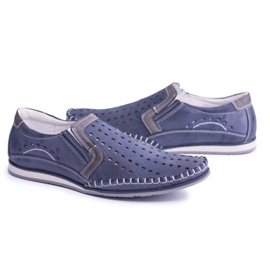 Iguana Herre Slip-On Leather Loafers Mesner Marineblå marine blå