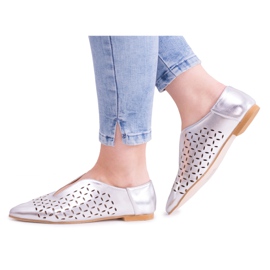 Lu Boo Silver Synthia Slip-On Sko til kvinder grå