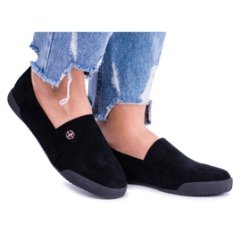 Lu Boo Black Slip-on Sneakers til kvinder Hayden Ruskind sort