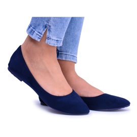 SEA Marineblå Ballerinas til kvinder Suede Bueno marine blå