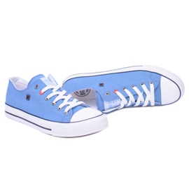 Big Star Low mænds blå sneakers T174108