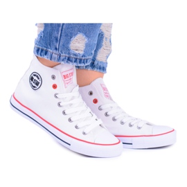 Big Star kvinders høje hvide sneakers T274026