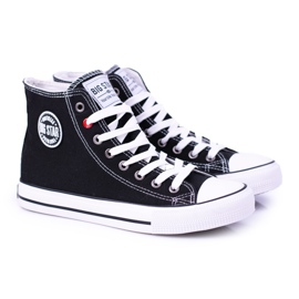 Big Star kvinders høje sorte sneakers T274027
