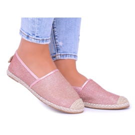 Lu Boo Espadrilles Slip On Glitter Dame Miravet i rosaguld lyserød