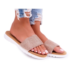 Lu Boo Sandaler til pailletter til kvinder med champagne lyserød