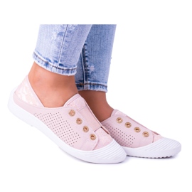 Lu Boo Pink kvinders Slip-on sneakers blonder Emena lyserød