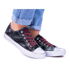 Big Star Black Silver Plated Sneakers BB274013 sort
