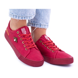 Big Star kvinders røde isolerede sneakers Sneakers Monocolor BB274052