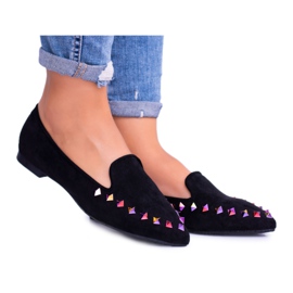Lu Boo Black Lords Iridescent Jets Suede Spike sort