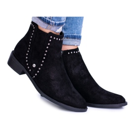 Big Star Black Jodhpur støvler til kvinder BB274529 sort