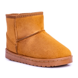 FRROCK Varme børns ungdoms snestøvler Khaki Gooby gul