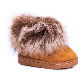 FRROCK Børnesnestøvler med Fur Camel Small Fox brun