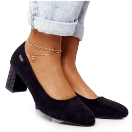 Sergio Leone Black Suede Pumps Selva2 sort