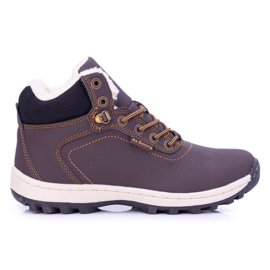 Ax Boxing Youth Brown Youth Intenso Trekkingsko til mænd med fleece brun