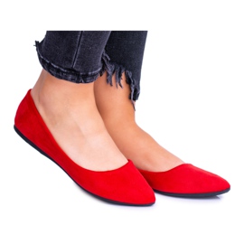 PS1 Røde kvinders Ballerinas Suede Dermeno