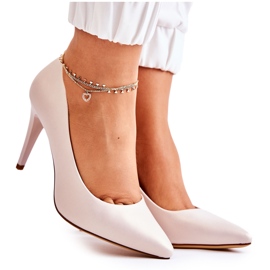 Sergio Leone Perlepumper Stiletter Beige Feliciana