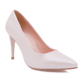 Sergio Leone Pearl Pumps Stiletter Nøgen Feliciana beige