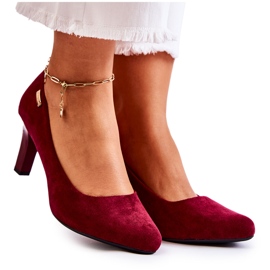 Kvinders pumper Sergio Leone Burgundy Suede Orsola rød
