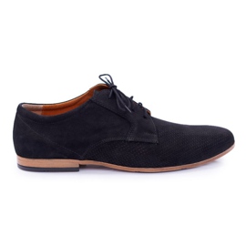 Bednarek Polish Shoes Herre Brogues Bednarek Nubuck Openwork Black Hermes sort