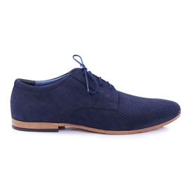 Bednarek Polish Shoes Herre Brogues Bednarek Nubuck Openwork Navy Blue Hermes marine blå