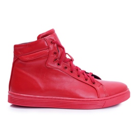 Bednarek Polish Shoes Herre Læder Sneakers Bednarek Red Edys rød