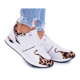 Kvinders sportssko med leopardmønster Hvid Fippo