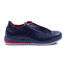 Bednarek Polish Shoes Herre Brogues Bednarek Sport Læder Sko Marineblå Geos marine blå