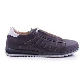 Bednarek Polish Shoes Herre Brogues Bednarek Sport lædersko Grå Geos